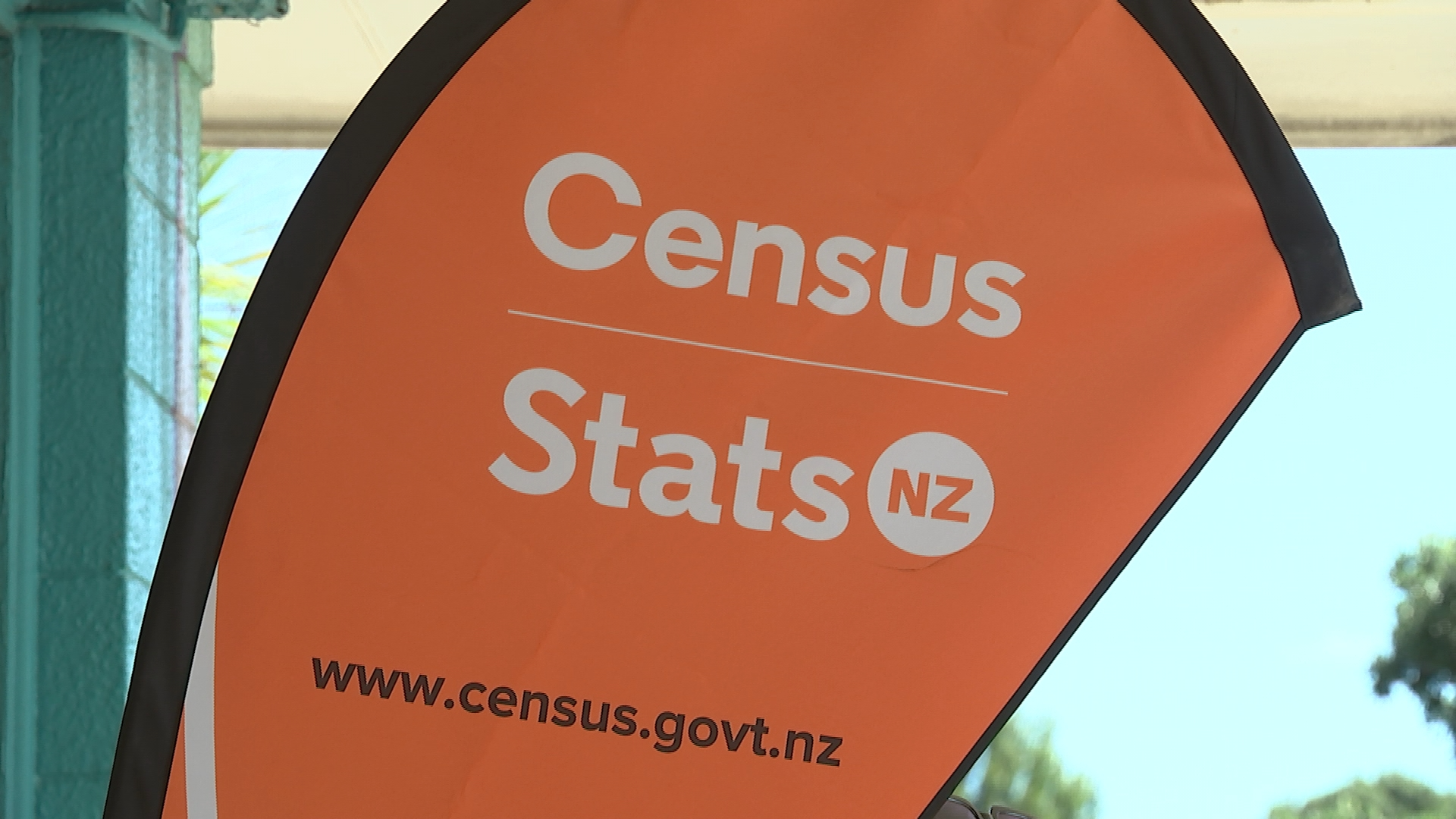 Statistics New Zealand 2023 Census promotional materials displayed at a community engagement event in Hawke's Bay