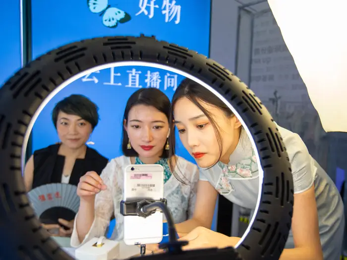 Chinese influencer livestreaming