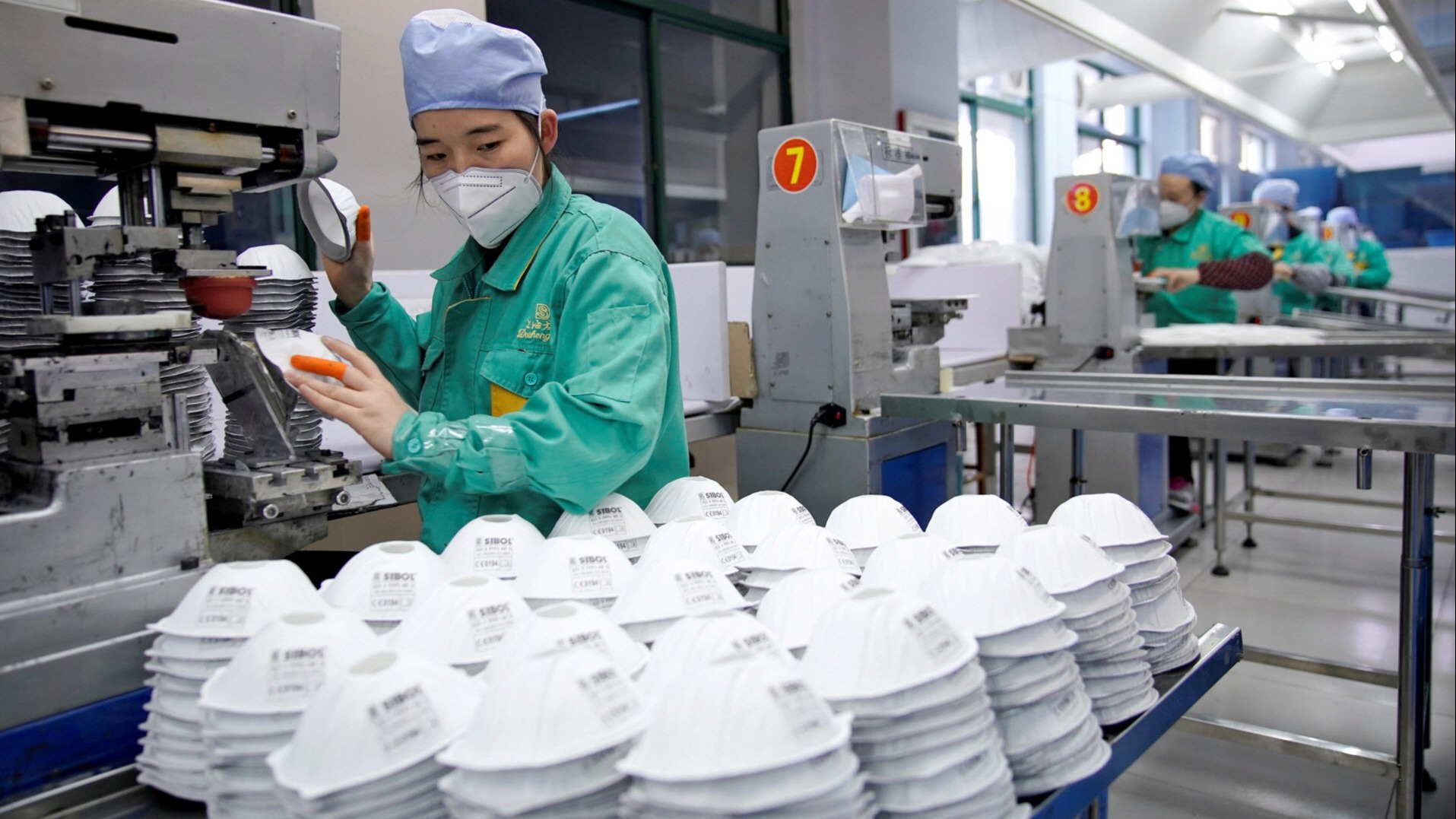 PPE equipment including face masks — representing the shipment of personal protective equipment sent by Jiangxi Province to the Eastern Bay of Plenty as a gift during the COVID-19 pandemic in 2020