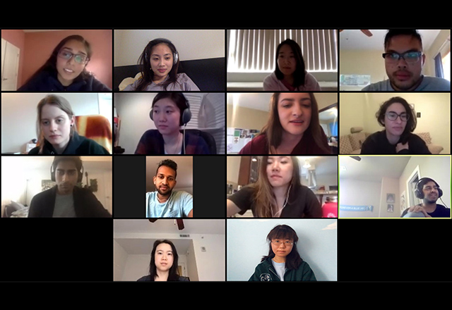 Students participating in an online video exchange — reflecting the virtual school exchange programme between Eastern Bay of Plenty schools and Jiangxi partner schools during COVID-19 in 2020